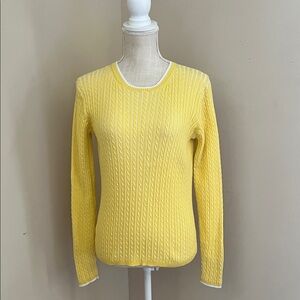 Bobby Jones Cotton Yellow Classic Sweater Size: M